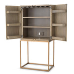 Eichholtz Bar Cabinet Highland washed oak veneer Present your collection of liquors and wines in the Mid-Century Modern style Bar Cabinet Highland. W