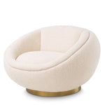 Eichholtz Swivel Chair Bollinger bouclé cream Bring a unique flair to any room with the charming Bollinger Swivel Chair. Whether you are looking f