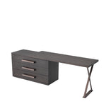 Eichholtz Desk Sanderson mocha straight oak veneer A contemporary design gives the Sanderson Desk its stylish modern aesthetic. The top has a turning m