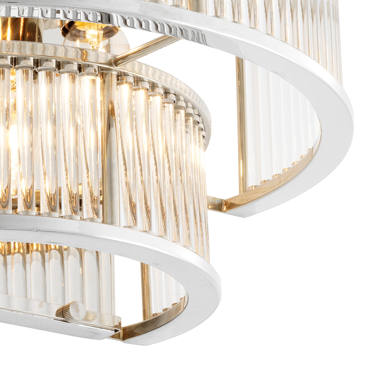 Eichholtz Wall Lamp Mancini nickel finish Set the mood for mellow moments with the Art Deco inspired Mancini Wall Lamp. By pairing classic des