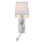 Eichholtz Wall Lamp Ellington nickel finish incl white shade Elevate your interior lighting with the sophisticated Wall Lamp Ellington by Eichholtz. This e