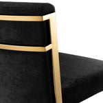 Eichholtz Counter Stool Scott gold finish black velvet Offer a stylish twist to your casual or formal lounge or dining room interior with the luxury Scott