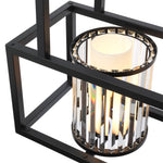 Eichholtz Chandelier Carducci black finish Radiating urban sophistication, the Carducci chandelier with black alabaster look pairs geometric de