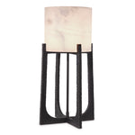 Eichholtz Table Lamp Fraser S alabaster Packed with Mid-Century Modern style, Table Lamp Fraser S stands out by a hammered frame with a bron
