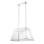 Eichholtz Chandelier Azure S nickel finish bevelled glass Add industrial flair to your home with the 1-light Azure S Chandelier. Stripped to the bare essen