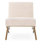 Eichholtz Chair Fico bouclé cream Chair Fico pairs quality with simplicity. This stylish armless lounge chair is a contemporary steel