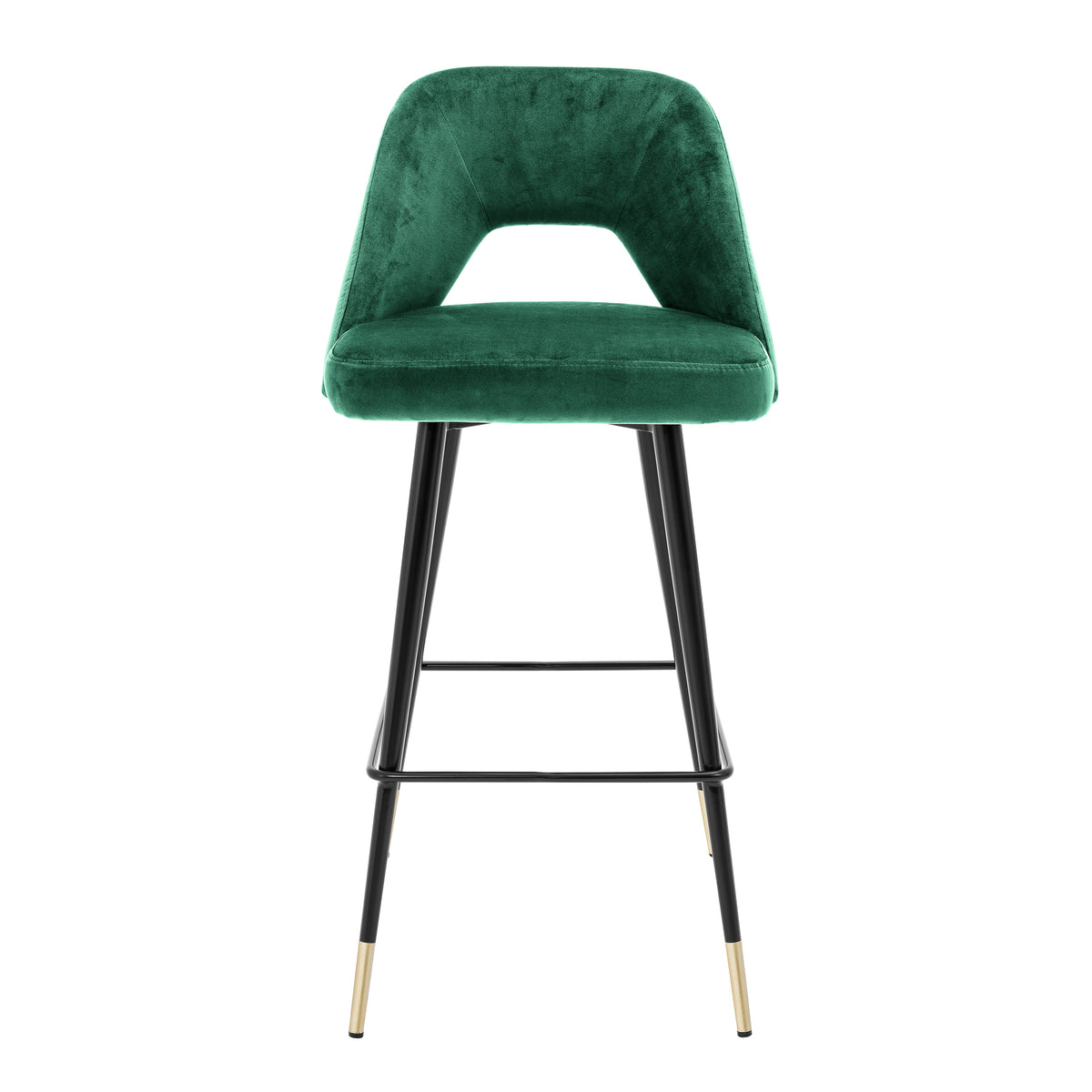 Eichholtz Bar Stool Avorio roche green velvet Bring Mid-Century Modern style into your home with the Avorio Bar Stool. Featuring a Roche green vel