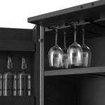 Eichholtz Bar Cabinet Dimitrios charcoal grey oak veneer Ribbed door panels lend geometry to the distinctive Dimitros Bar Cabinet, inspired by the aestheti