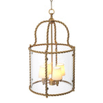 Eichholtz Pendant Preston vintage brass finish incl white shades Discover the Pendant Preston in vintage brass finish, a handmade lantern-style pendant where a twist - 5