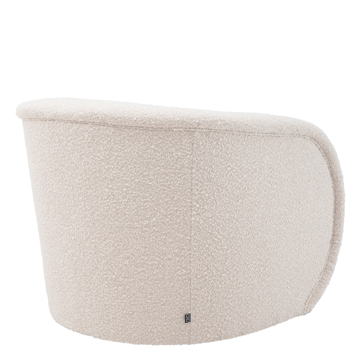 Eichholtz Swivel Chair Cristo bouclé cream Enjoy the soft embrace of the curvy Chair Cristo in our faux fur bouclé cream fabric with a round br
