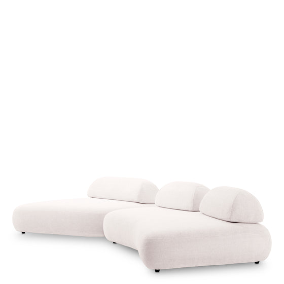Eichholtz Sofa Residenza lyssa off-white Soft curves and sumptuous materials merge in the modular design of Sofa Residenza. Accentuated by pl - 2