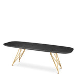 Eichholtz Dining Table Levante charcoal oak veneer Contemporary allure meets understated luxury with the Levante Dining Table. Crafted with meticulous
