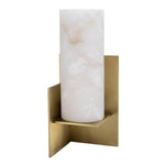 Eichholtz Table Lamp Frisco antique brass finish alabaster Handcrafted by skilled artisans, Table Lamp Frisco stands out for its geometric design. Bring co