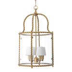 Eichholtz Pendant Preston vintage brass finish incl white shades Discover the Pendant Preston in vintage brass finish, a handmade lantern-style pendant where a twist - 3