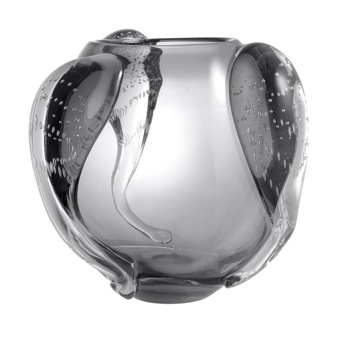 Eichholtz Vase Sianluca L grey glass Transform your living space into something special with the gorgeous large Sianluca Vase. Fusing art