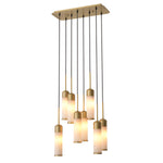 Eichholtz Chandelier Eos antique brass finish alabaster The 8-light cluster Chandelier Eos will make any private or public space more interesting and attra