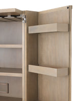 Eichholtz Bar Cabinet Highland washed oak veneer Present your collection of liquors and wines in the Mid-Century Modern style Bar Cabinet Highland. W