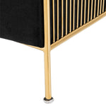 Eichholtz Chair Knox gold finish black velvet Bring vintage style to your lounge, conservatory or indoor patio with the Knox Chair. This fabulous
