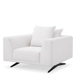 Eichholtz Chair Endless avalon white Supported by sturdy black feet, Chair Endless has a crisp avalon white upholstery. Loose back cushio