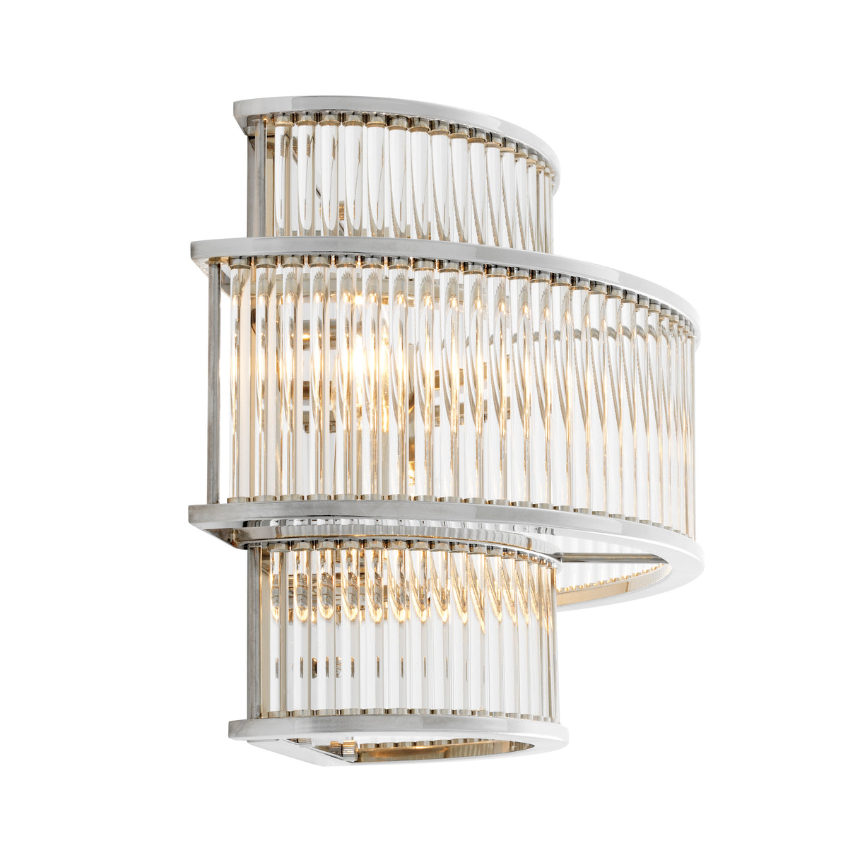 Eichholtz Wall Lamp Mancini nickel finish Set the mood for mellow moments with the Art Deco inspired Mancini Wall Lamp. By pairing classic des