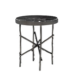Eichholtz Side Table Tomasso bronze finish portoro marble Conjure up a royal atmosphere in your home with the first-rate Tomasso Side Table. Featuring dark