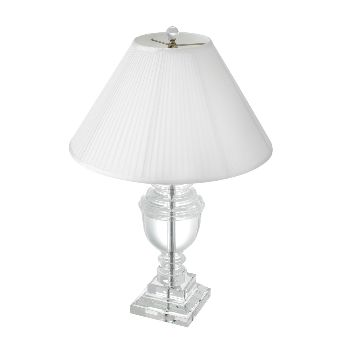 Eichholtz Table Lamp Noble Crystal incl white shade Channel timeless style into your interior space with the Noble Table Lamp. Perfect for both classic