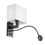 Eichholtz Wall Lamp Reading bronze finish incl shade The modern Reading wall lamp combines a stylish sconce and a flexible LED reading light. Ideal for f