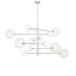 Eichholtz Chandelier Argento L nickel finish Create a retro-chic focal point in your living space with the Argento L Chandelier. This asymmetrica