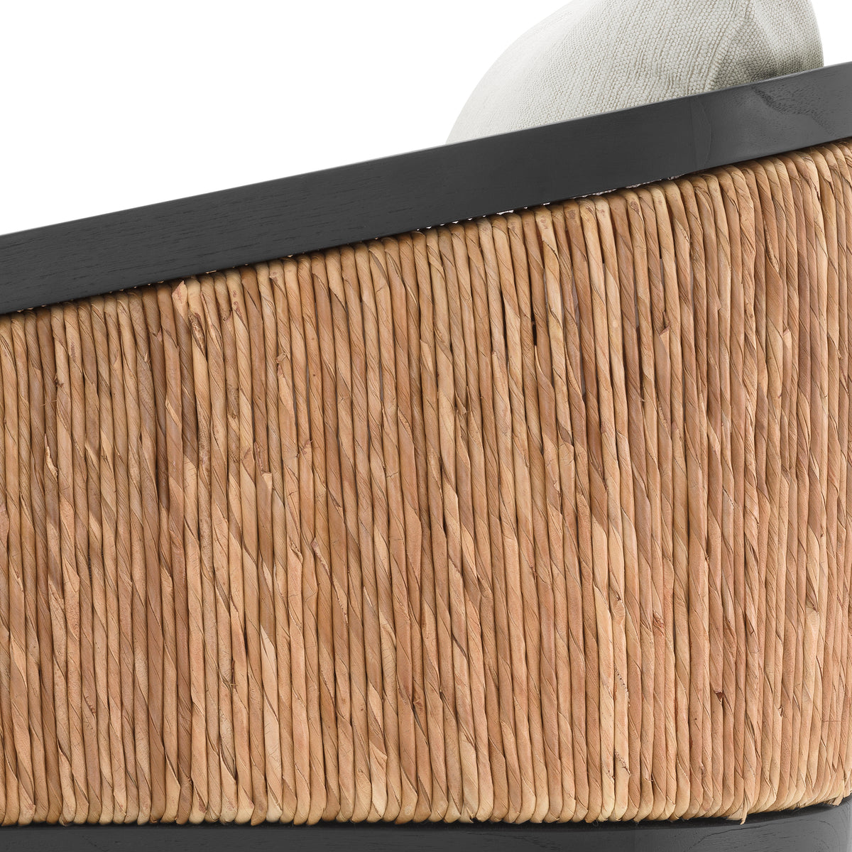 Eichholtz Chair Aruba classic black finish natural sea grass sentier cream The Chair Aruba is the definition of where natural materials meet a modern aesthetic. The classic bl - 5
