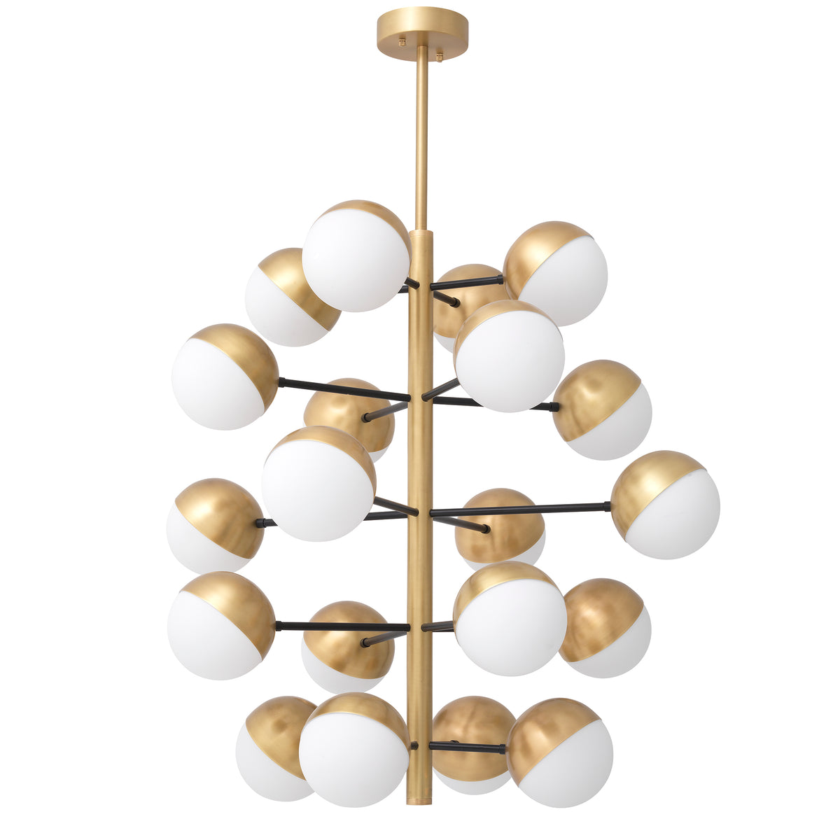 Eichholtz Chandelier Cona L antique brass finish Thanks to its impressive size and elegant appearance, Chandelier Cona L won’t go unnoticed. Its mode