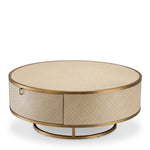 Eichholtz Coffee Table Napa Valley woven washed oak veneer Pairing Bauhaus style with a Mid-Century Modern look, the beautiful drum-shaped Napa Valley Coff