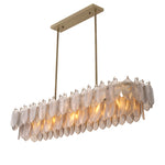 Eichholtz Chandelier Verbier rectangular light brushed brass finish Update your existing interiors with the rectangular Verbier Chandelier, a real highlight that can be - 4
