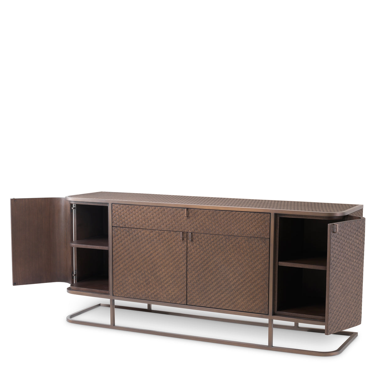 Eichholtz Dresser Napa Valley woven oak veneer Pairing Bauhaus style with a Mid-Century Modern look, the Napa Valley Dresser showcases a sleek stai