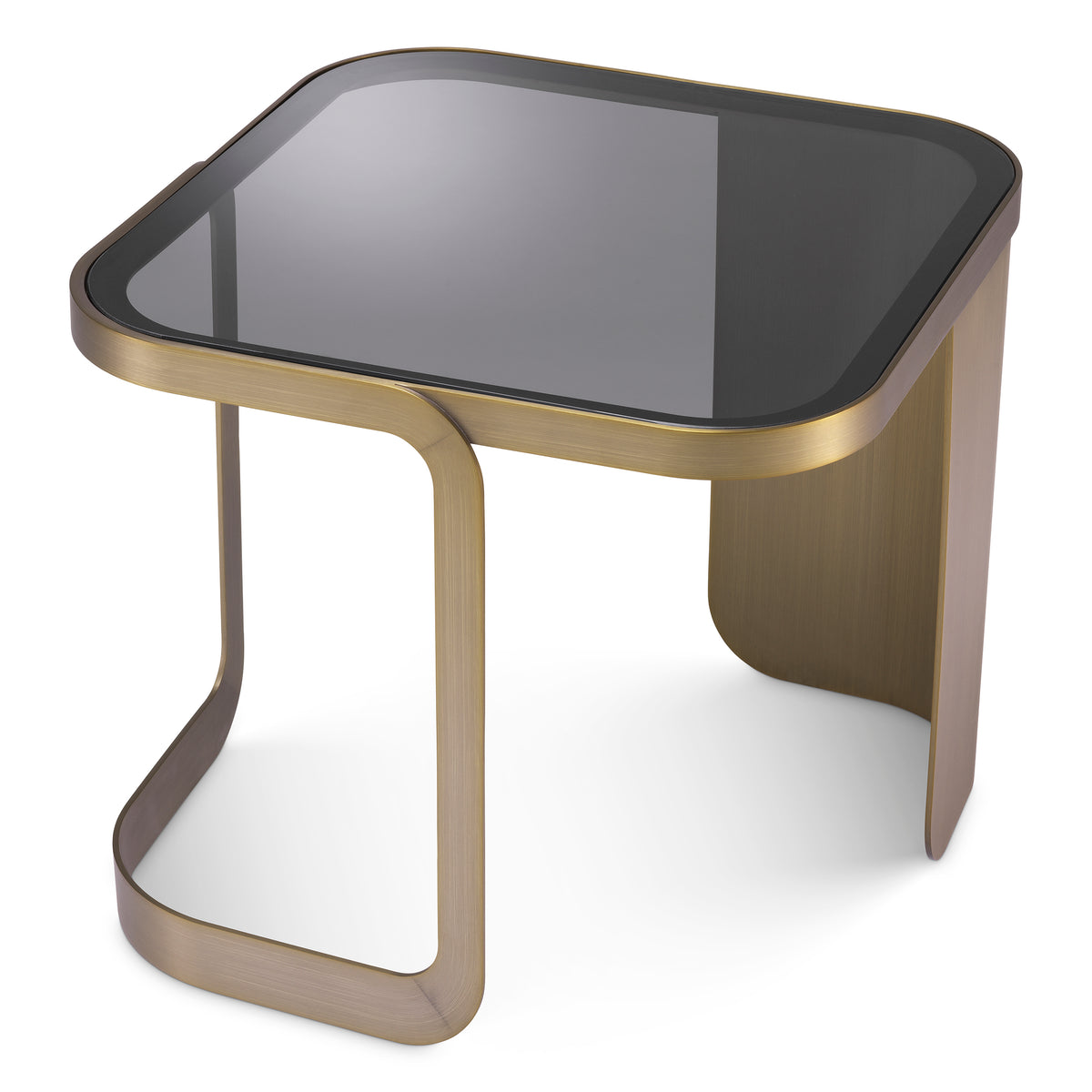Eichholtz Side Table Numa brushed brass finish Want to bring architectural allure into your interior without doing too much? Opt for the Numa Side