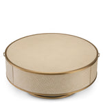 Eichholtz Coffee Table Napa Valley woven washed oak veneer Pairing Bauhaus style with a Mid-Century Modern look, the beautiful drum-shaped Napa Valley Coff