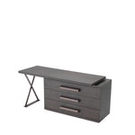 Eichholtz Desk Sanderson mocha straight oak veneer A contemporary design gives the Sanderson Desk its stylish modern aesthetic. The top has a turning m