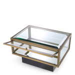 Eichholtz Side Table Ryan brushed brass finish A modern take on a classic design, Side Table Ryan provides storage and style at once. The vitrine h