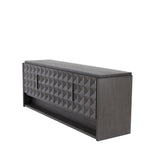 Eichholtz Dresser Jane mocha meranti 4 doors With its beautiful marquetry and antique brass finish handles, the Jane Dresser will give your inter