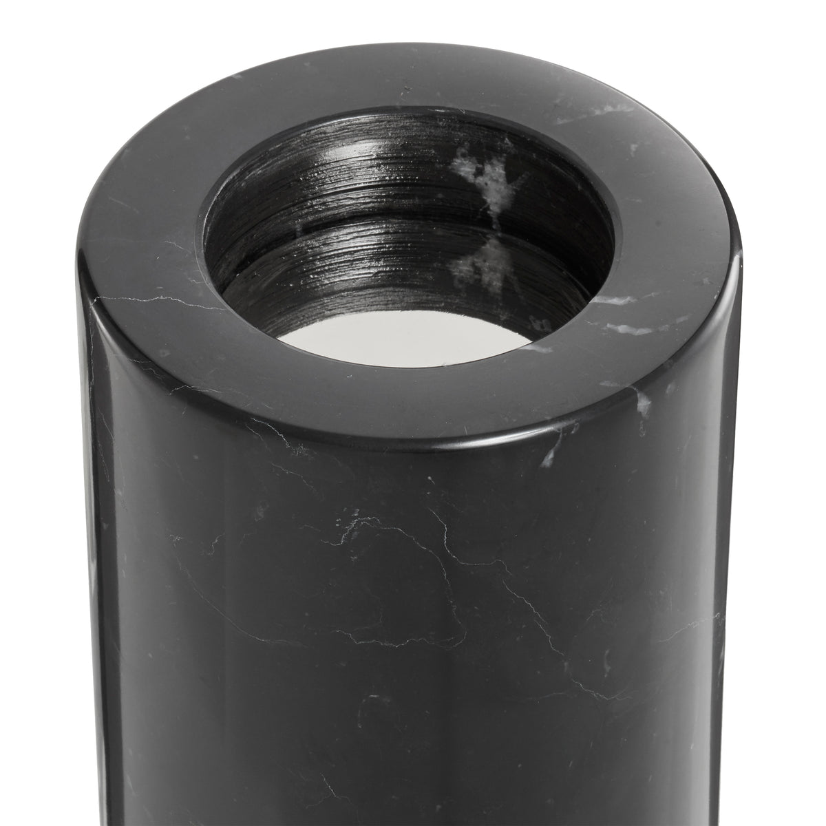 Eichholtz Tealight Holder Tobor S black marble set of 2 The simple design of the 2-piece set of cylindrical Tobor S Tealight Holders adds refinement to you