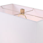Eichholtz Table Lamp Robbins matte brass finish alabaster Blend contemporary style and Mid-Century Modern appeal with the Robbins Table Lamp. Defined by a 