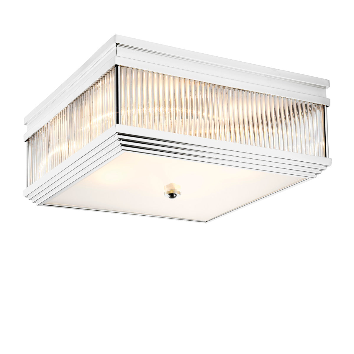 Eichholtz Ceiling Lamp Marly nickel finish Light up your ceiling with the glamorous Marly Ceiling Lamp. Rods of clear glass are set in the side