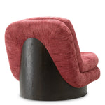 Eichholtz Swivel Chair Galiano terren bordeaux ebony oak veneer Transform a quiet corner with the Swivel Chair Galiano, now presented in rich Terren Bordeaux uphols - 5