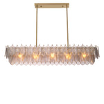 Eichholtz Chandelier Verbier rectangular light brushed brass finish Update your existing interiors with the rectangular Verbier Chandelier, a real highlight that can be - 3