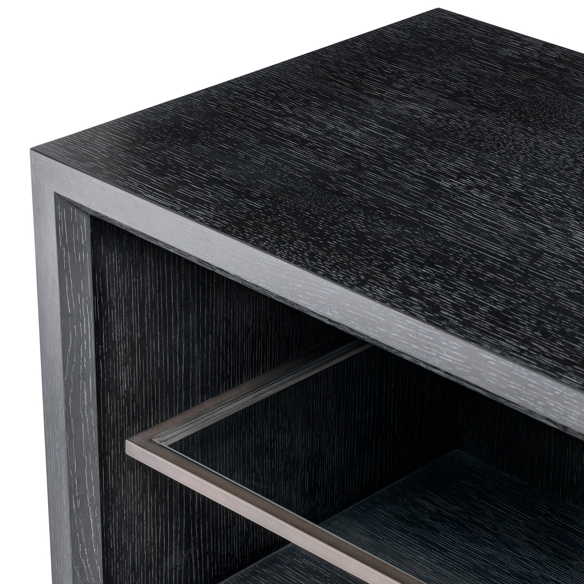 Eichholtz TV Cabinet Hennessey L charcoal grey oak veneer Bring a modern feel to your living room or entertainment space with TV Cabinet Hennessy L. Pairin