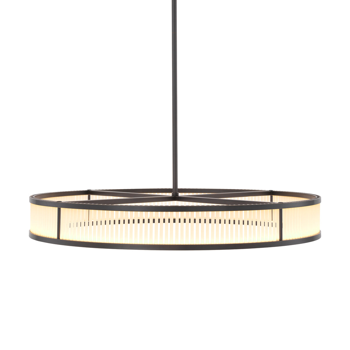 Eichholtz Chandelier Thibaud 90 cm bronze highlight finish Chandelier Thibaud is a marvelous minimalist ceiling lamp that works really well as a central li
