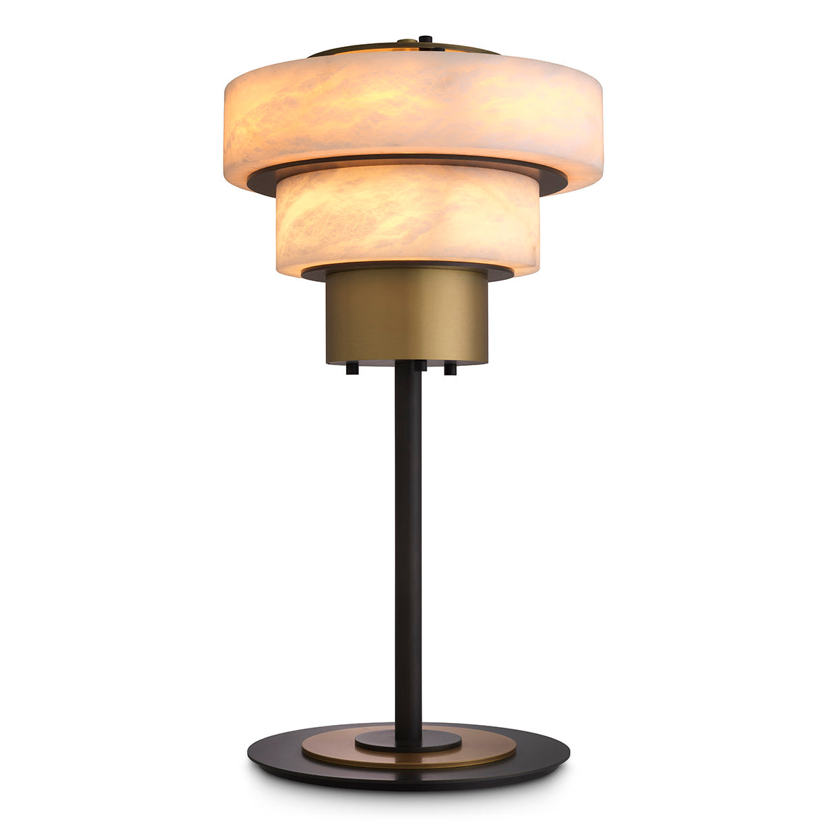 Eichholtz Table Lamp Zereno antique brass finish Experience the epitome of luxury with the Zereno Table Lamp. Its antique brass finish emanates a war