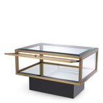 Eichholtz Side Table Ryan brushed brass finish A modern take on a classic design, Side Table Ryan provides storage and style at once. The vitrine h
