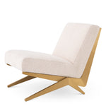 Eichholtz Chair Fico bouclé cream Chair Fico pairs quality with simplicity. This stylish armless lounge chair is a contemporary steel