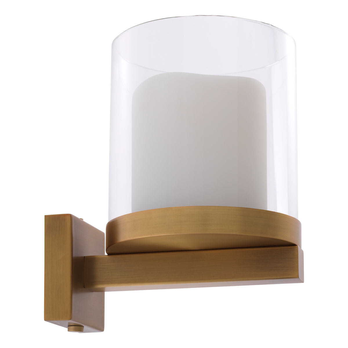 Eichholtz Wall Lamp Donovan antique brass finish Finished in antique brass and provided with a lantern of clear glass, Wall Lamp Donovan is the perfe