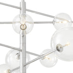 Eichholtz Chandelier Argento L nickel finish Create a retro-chic focal point in your living space with the Argento L Chandelier. This asymmetrica
